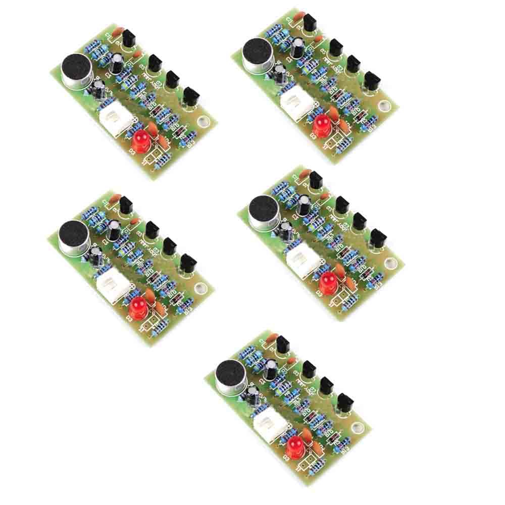 YOURRYONG 5PCS Clap Switch Electronic Kit Voice Control Switch Kit Spare Parts Fun Practical Training PCB Components DIY