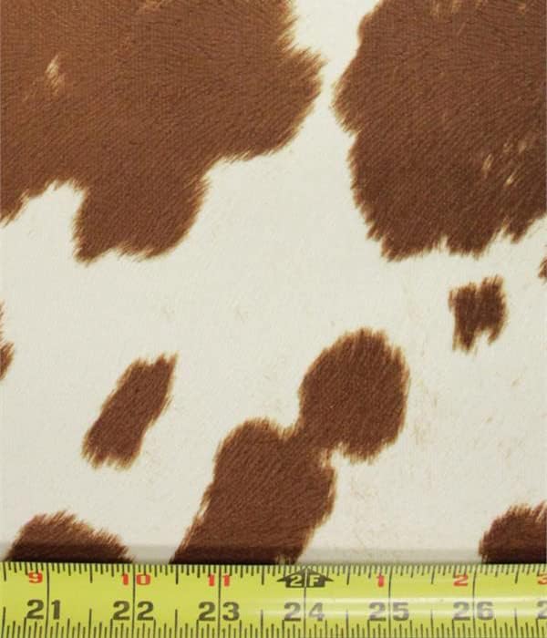 Suede Velvet Cow Print Fabric Udder Madness Upholstery 54" Wide Sold by The Yard (Bronze) image 5