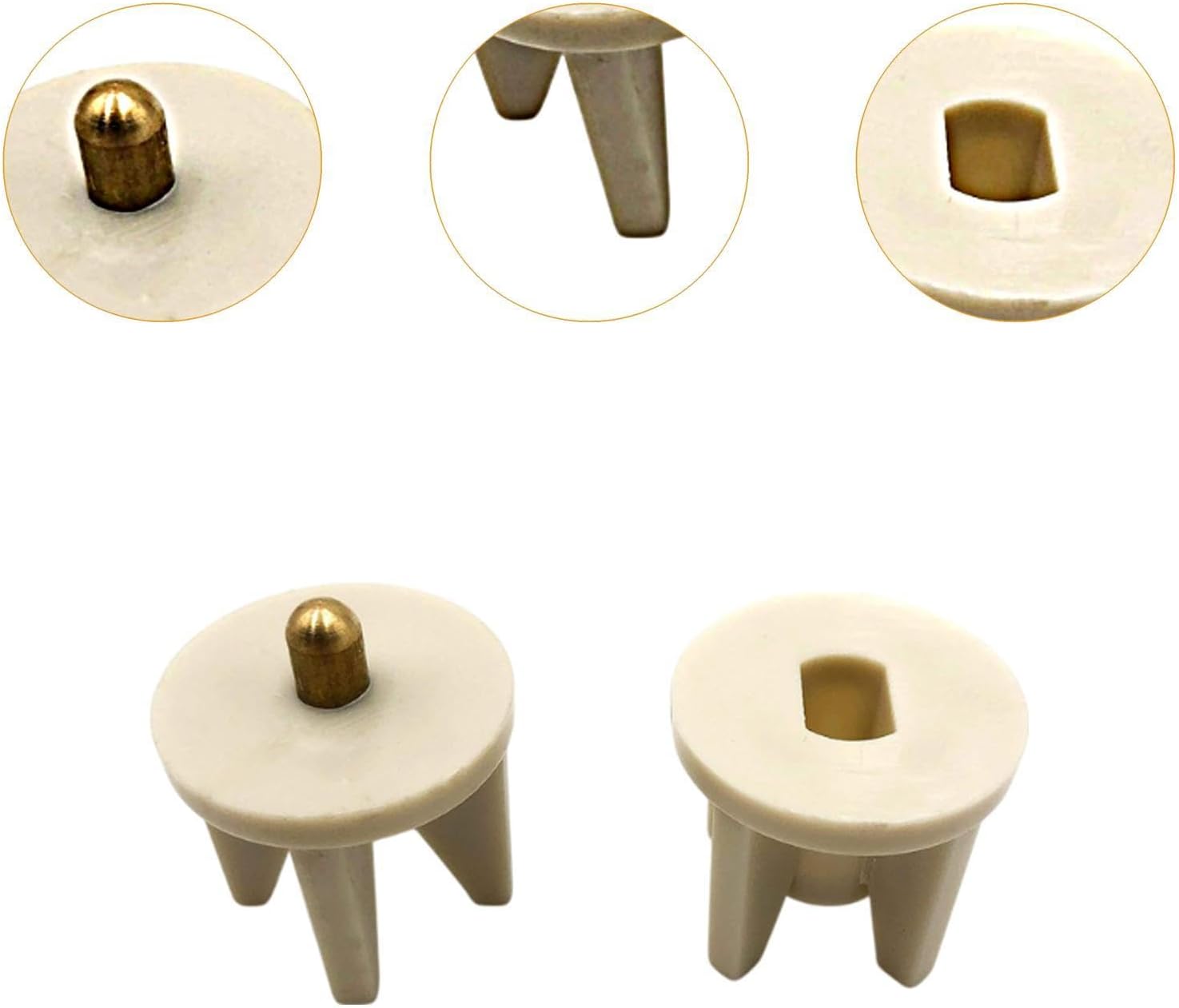 CALANDIS™ Blinds Clutch Plug Rod End Cap Mounting Brackets for Exterior Sun Shade Home Beige 2.8cm | Window Treatments & Hardware