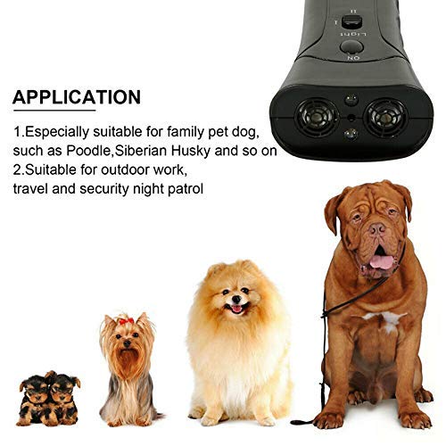 WYJW Nouveau Chasseur de Chien à ultrasons répulsif d'attaque Agressive Formateur LED Lampe de Poche Formation répulsif contrôle Anti aboiements