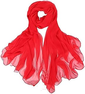 وشاح النساء شيفون اورجانزا احمر