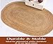MDS Pack of 1 Handwoven Braided Jute Area Rug 4x6 feet Oval - 100% Natural Burlap Reversible Accent Rugs for Home Decor, Living Room, Doormat, Kitchen, Entryway Rug, Rustic, Farmhouse (4'x6')