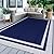 LuxStep Outdoor Rug, Waterproof Reversible Patio Rugs, 5x8ft Large Outdoor Area Rug Foldable Plastic Camping Rugs for Outside RV, Patio,Picnic,Camper,Balcony,Porch (Blue &White)