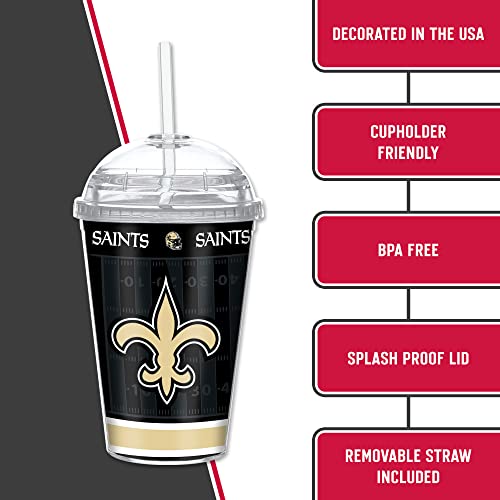 Image of Rico Industries NFL Football Rookie of The Year 12oz Acrylic Tumbler, Youth Tumbler with Swirly Straw