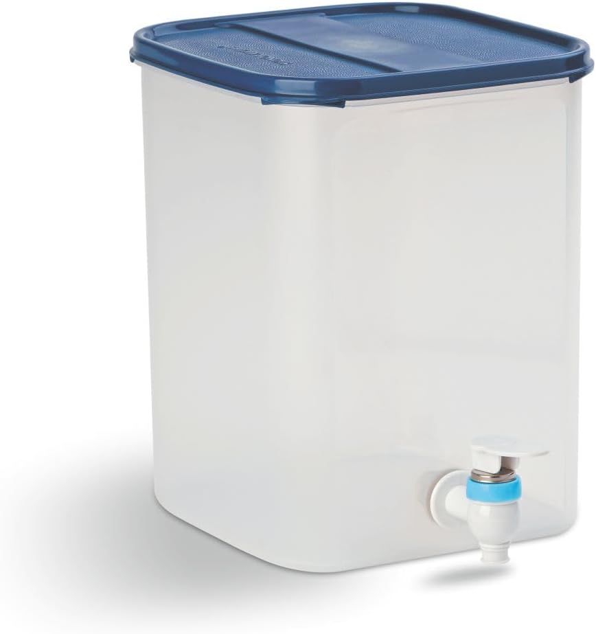 SIGNORA WARE Continental Plastic Water Container | BPA Free Water Dispenser | Container with Leakproof Tap | Ideal for Home, Office & Outdoor Use Water Storage (6.5 Litre | Set of 1 | Blue)