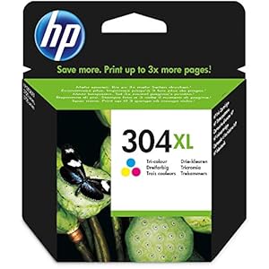 HP 304XL (N9K07AE) Original Druckerpatrone Farbe mit hoher Reichweite für HP DeskJet 26xx, 37xx, HP ENVY 50xx