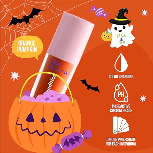 Image of Blue Heaven Color & Condition PH based tinted lip oil for women, lip gloss infused with Cranberry, Raspberry & Hazelnut oil, Hydrating & Softening, Orange Pumpkin - 4.2ml