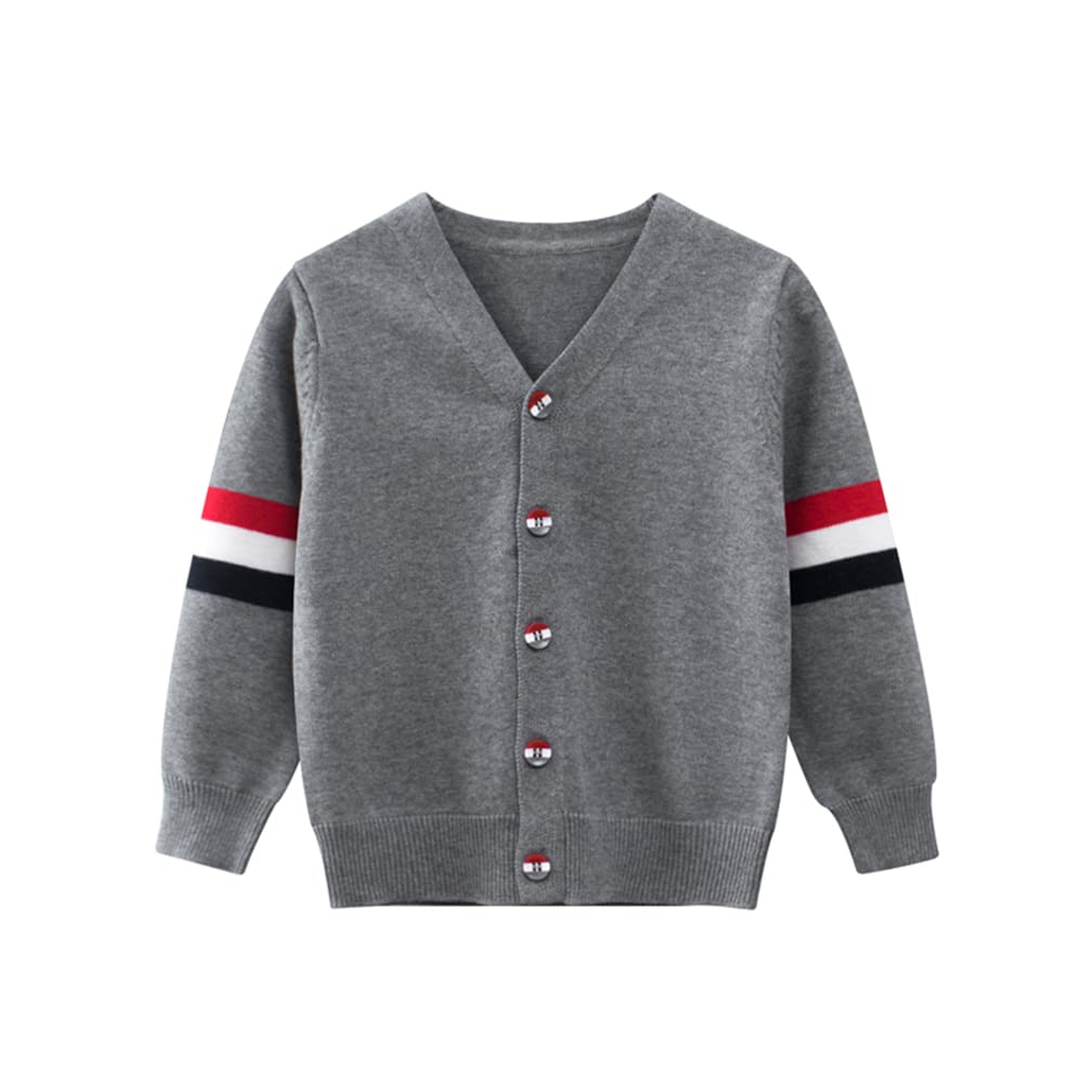 HIKIDS Jersey Niños Navidad Manga Larga Algodón Suéter Invierno Prendas de Punto Sudadera Uniforme Escolar Deportivo Jerséis 2-7 Años