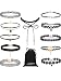Mudder 11 Pieces Choker Necklace Set Black Velvet Lace Tattoo Choker Tassel Necklace