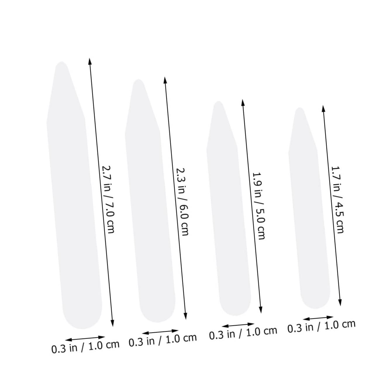 NOLITOY 400pcs Collar Shaper Inserts for Men Shirts Flexible Collar Protectors Durable and Comfortable Fit