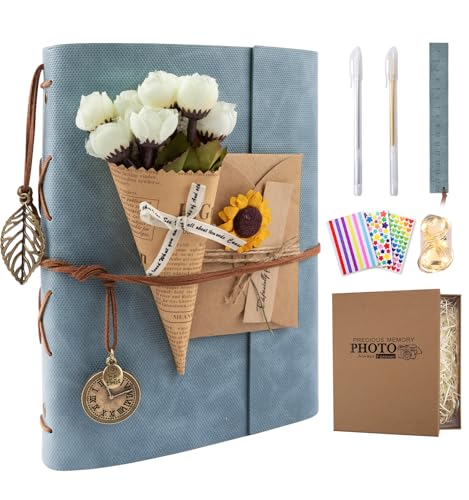 Scrapbook Photo Album 100 Pages, 60 Page Self Adhesive+40 Page Kraft Paper