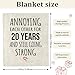 Dulkjio 20th Anniversary Blanket Gifts for Him Her, 20th Anniversary Wedding Gifts for Couple, 20 Year Anniversary Wedding Gifts for Wife Husband, 20th Anniversary Decorations Throw Blanket 60