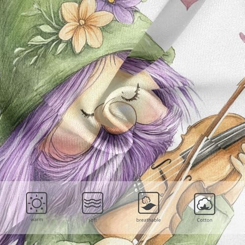 Flower Girls Underwear Toddler 2t Cotton Little Girl Panties Cute Cartoon Gnome Violin White Underpants Briefs3