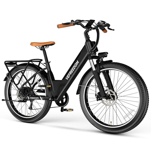 EUY 26" Electric Bike for Adults,1000W Motor Peak Ebike Max Long Range 70 Miles & 20 Mph by 48V Removable Battery,Commuter Fast E-Bikes,7-Speed Step Thru Electric Bicycles UL Certified image 3