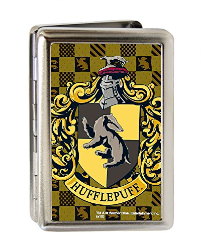 Buckle-Down Metal Wallet-Hufflepuff Crest Fcg Golds/Black
