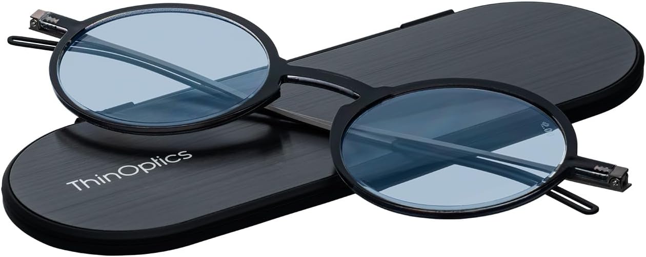 Always With You by ThinOptics Ultra-Thin Blue Light Blocking Reading Glasses with Case - Readers for Computers & Screens