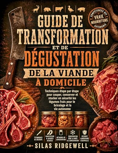 GUIDE DE TRANSFORMATION ET DE DÉGUSTATION DE LA VIANDE À DOMICILE: Techniques étape par étape pour couper, conserver et stocker en sécurité les légumes frais pour le bricolage et la vie autonome