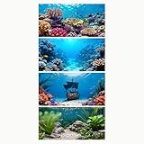 Ricomboo 4 Pack Aquarium Background, 24x12 Inch...