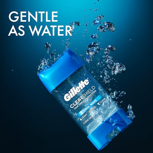Gillette Antiperspirant and Deodorant for Men, Clear Gel, Cool Wave Scent, 2.85 oz (Pack of 2) - image 4