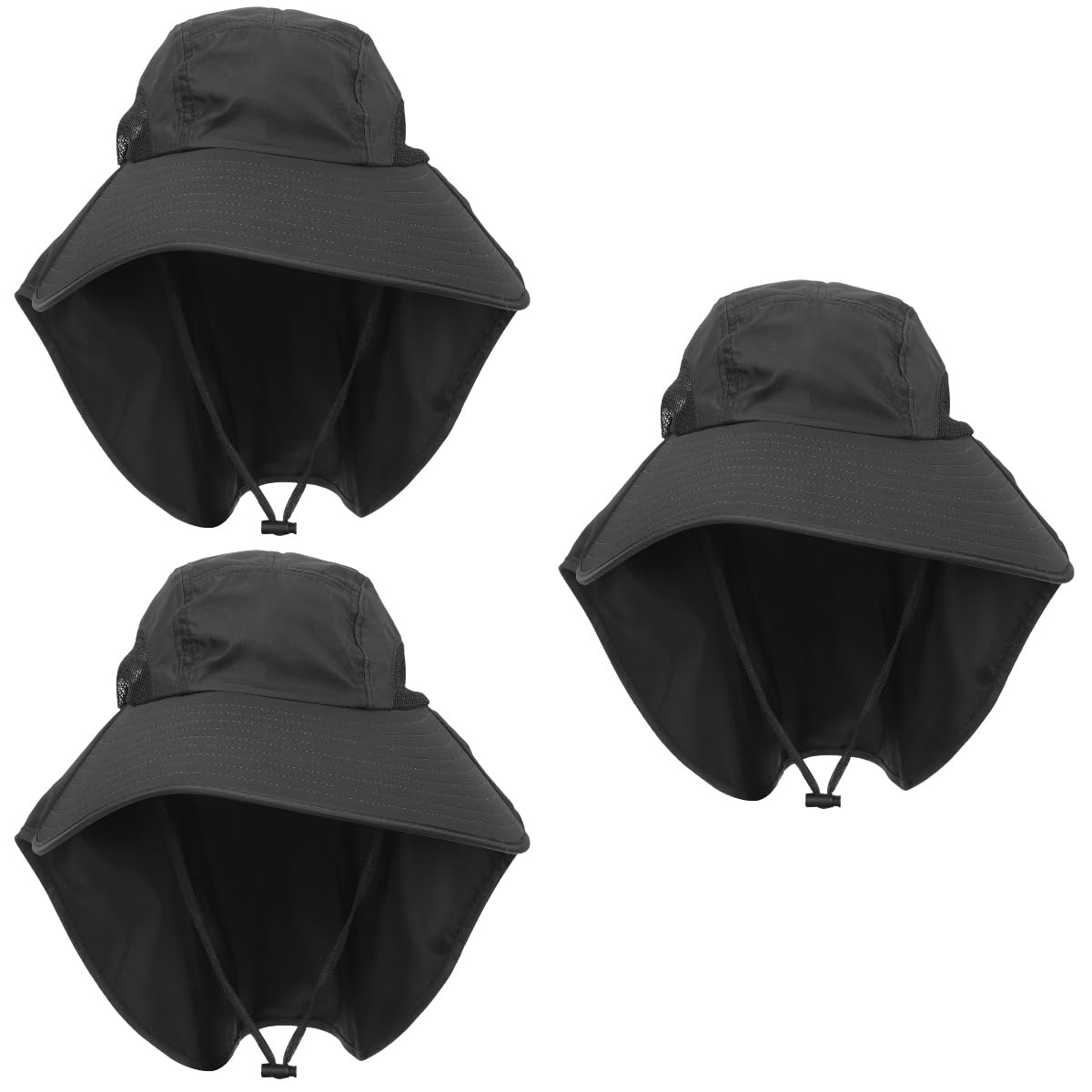 Toyvian Sombrero para el Sol Solar Ancho pequeño Sombrero de Pescador de Malla Transpirable Sombrero de Playa de Senderismo de Pesca Sombrero de Pesca de ala Ancha poliéster Negro