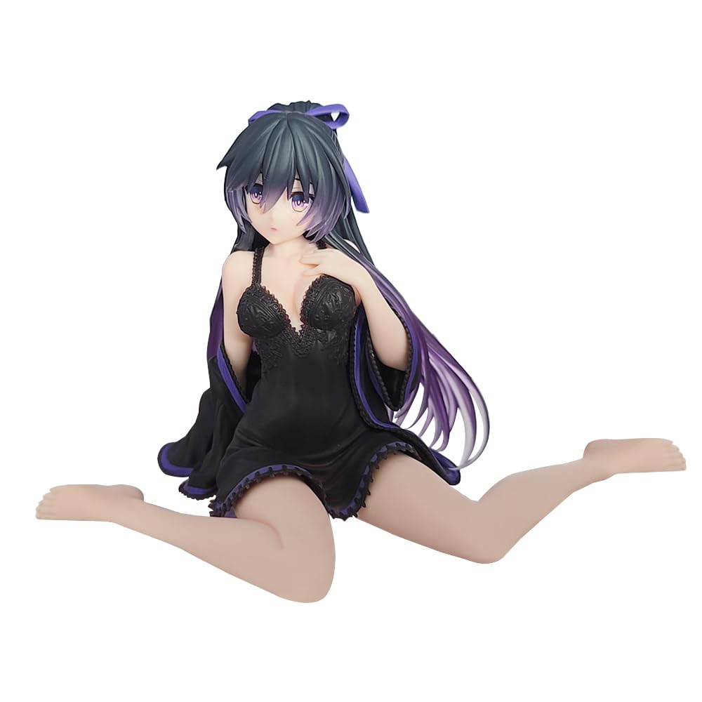LUNK Tokisaki Kurumi Anime Figure - 13cm Pyjama Sitting Pose PVC Statue Desktop Decoration