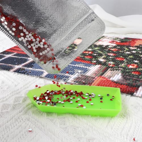 Image of antor 100 PCS Diamond Painting Beads Storage Bags, Reusable Diamond Art Storage Accessories Ziplock Pouches, Craft Supply Bead and Gem Organizer for DIY Projects