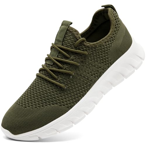 Image of Mens Running Shoes Slip On Tennis Walking Sneakers Workout Athletic Lightweight Casual Sport Shoes