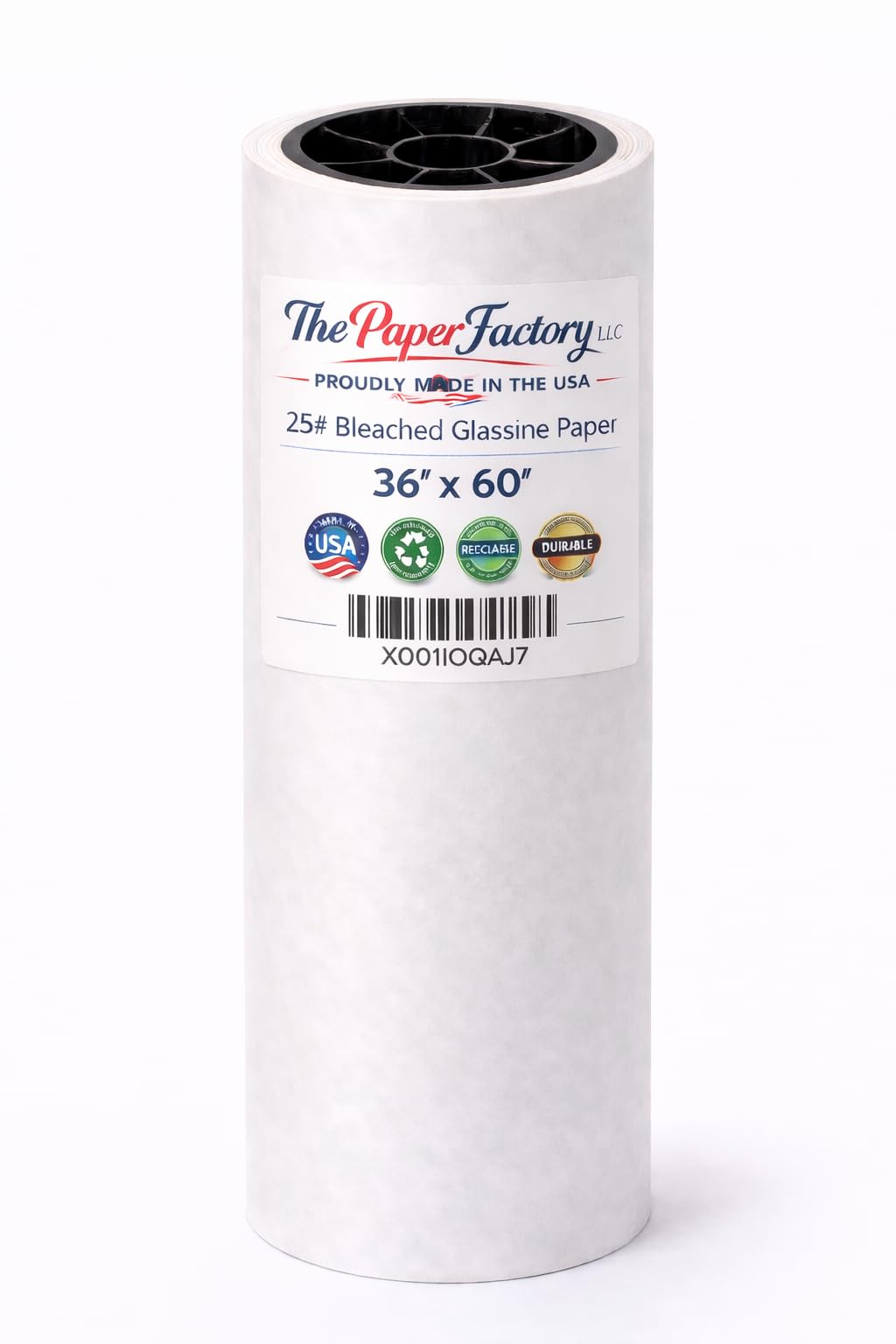 Glassine Paper 36" x 60' Premium Acid-Free Neutral pH. Archival Safe, Translucent, Grease-and Moisture-Resistant. Protect Artwork, Photos, documents, and Safe Food Wrapping. The Paper Factory LLC