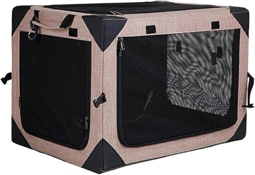 KryZaro ペット用ドライブボックス XLサイズ グリーン 折り畳み式 犬猫兼用 小中大型犬用 車用座席設置 飛び出し防止 防水通気 洗濯可 メッシュ窓 多機能 ペットキャリー ペットキャリーバッグ 車用ペットケージ 旅行・通院・アウトドア適合 ペット