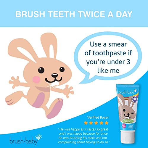 brush-baby baby amp toddler toothpaste 0-3yrs  gentle apple mint flavour 50ml