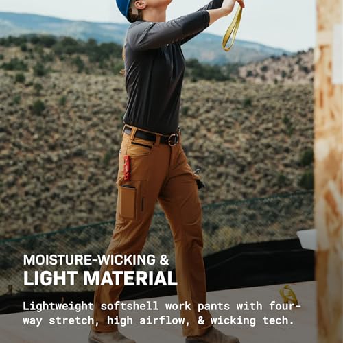 TRUEWERK Women’s Workwear Pants - T1 WerkPants - Relaxed Fit, Lightweight, Moisture Wicking, Cargo Pants with 4-Way Stretch2