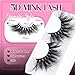 Veleasha High Volume Mink Lashes Cruelty-free 25mm Long 3D Eyelashes Dramatic Look for Makeup (45A)/False Eyelashes
