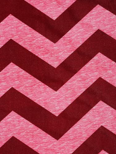 Image of Home Sizzler 2 Pieces Solid Patch Zigzag Print Eyelet Polyester Door Curtain - 7 Feet, Maroon