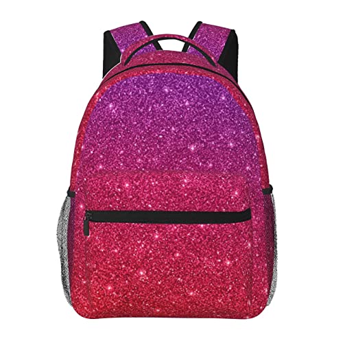 Sac à dos avec port de charge USB grand volume et bretelles confortables paillettes noires