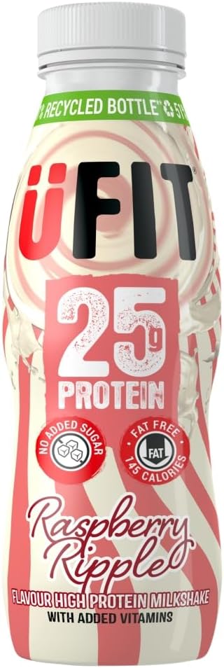 Ufit High Protein Shake Drink Raspberry Ripple 330ml