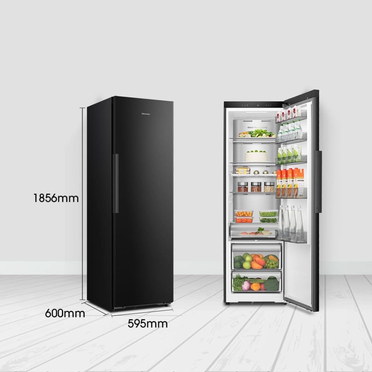 Hisense Refrigerador 372 L negro - RL3K370SAFC