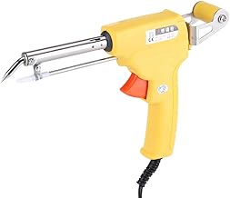 Pistola de ferro de solda elétrica, Pistola de solda elétrica Portabl de 60 W, reparo automático de placa de circuito de ferro de solda para escritório para joias de casa DIY (amarelo)