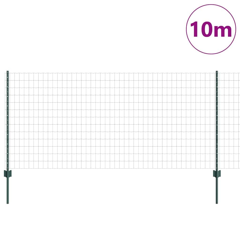 Green Garden Fence 1 x 10 m Steel PVC Privacy Screen Panels 1000 x 270 x 100 cm Diseño Moderno Resistente Borde para Patio Uso Exterior