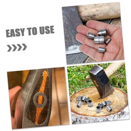 IWOWHERO 10pcs Ax Wedge Nails Supplies Hammer Handle Wedge Safety Wedge Wedge Hammer Accessory Metal Wedge Handle Splitting Wedge Claw Hammer Wedge Nail Supplies Round Iron