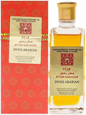 Swiss Arabian Attar Bakhoor - Luxury Products from Dubai - Long Lasting Personal Perfume Oil - A Seductive, Exceptionally Made, Signature Fragrance - The Luxurious Scent of Arabia - 3.2 oz