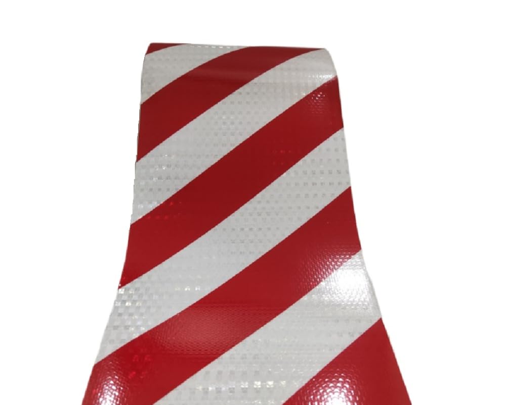 20 CM × 3 M Ruban Réfléchissant Blanc Rouge Nuit Avertissement De Sécurité Bande De Visibilité Film Autocollant Autocollant Réfléchissant Ruban D'avertissement (2)