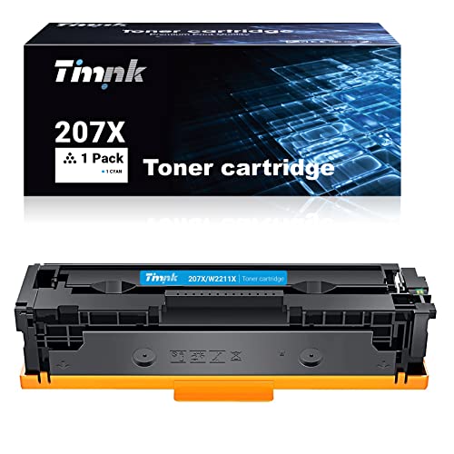 Timink 207X Kompatible Tonerkartuschen für HP 207X 207A W2210X W2211X W2212X W2213X W2210A W2211A W2212A W2213A HP Color Laserjet Pro MFP M283fdw M283fdn M255dw M255nw M282nw Blau Cover