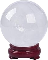 Vista 147 de AMOYSTONE Bola de aventurina azul Natural Cuarzo Cuarzo Cristal Esfera Piedra Bola con Base de Madera