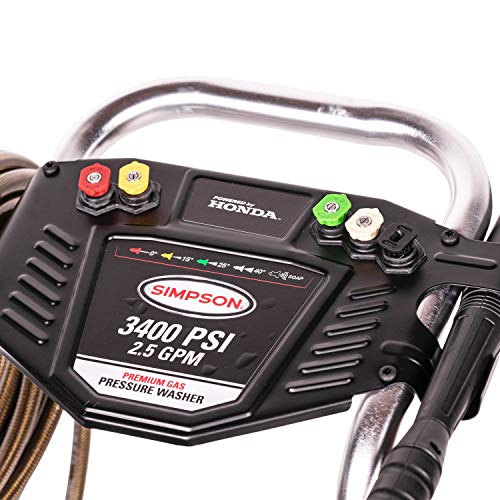 SIMPSON Cleaning ALH3228-S Aluminum Gas Pressure Washer Powered by HONDA GX200 3400 PSI at 2.5 GPM