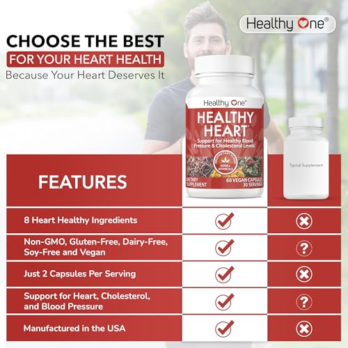 Healthy Heart - Promotes Healthy Cholesterol Circulation & Blood Pressure - Plaque - Cortisol - Arteries - LDL - HDL - CoQ10 - Hawthorne - Beet Root - Garlic - Olive Leaf - Hibiscus - 60 Count - Image 5