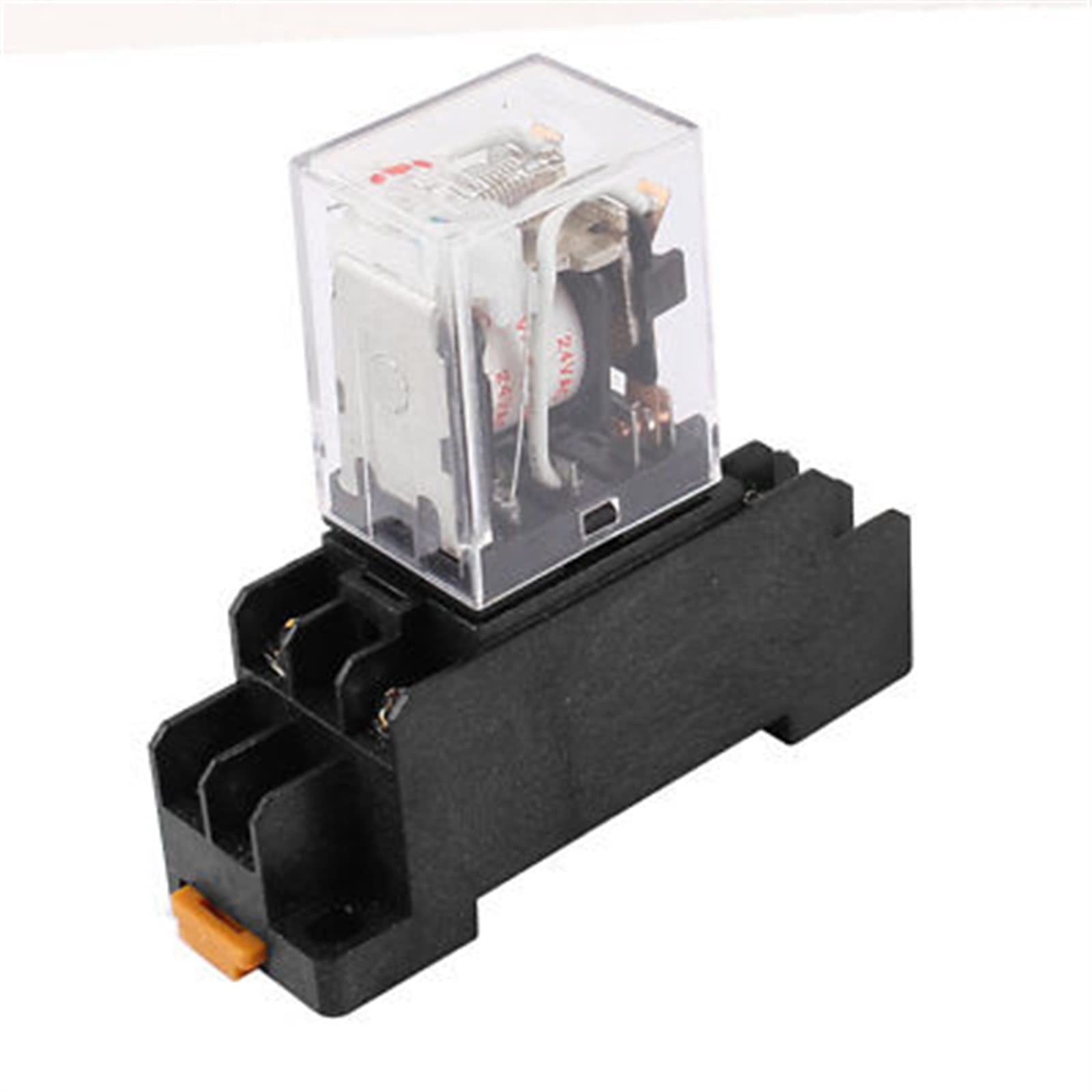 WEUSANXPL 10pcs AC 24V Coil DPDT 8 Pin Red LED General Purpose Power Relay w Socket Base
