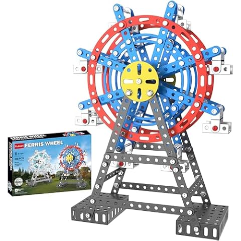 TegenPlay DIY STEM Ferris Wheel Building Kit for Kids and Adults – 358-Piece Metal Construction Set for Engineering & Educational Fun Cover