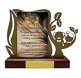 RegalosDeBodaOnline Regalo Bodas de Oro Original Personalizado Figura con dedicatoria 50 Aniversario de Boda