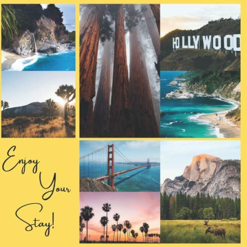 Enjoy Your Stay: Guest Book for California Vacation Home, Beach House, Airbnb, Short Term Holiday Rental Paperback