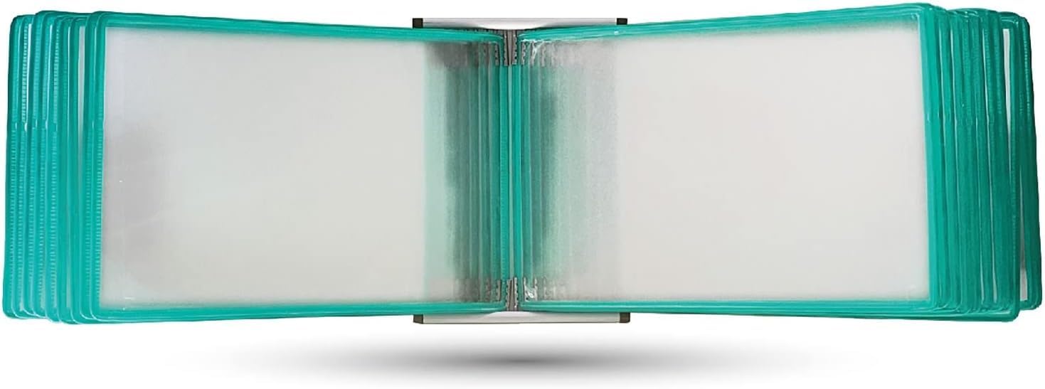 Harmonijny menedżer plików, folder A4 Organizer na dokumenty z 10 kieszeniami, wieszaki ścienne A4 Składany folder z podstawą magnetyczną: czerwony, rozmiar: szer. 26,57 x wys. 9,06 cala lub: Rood, ro